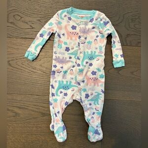 Joe fresh baby girl Dinosaur baby sleeper EUC newborn